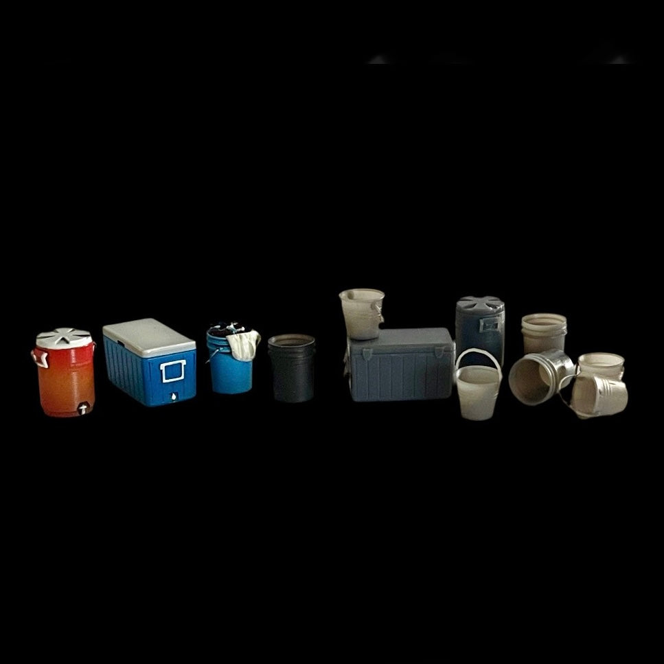 Coolers and Assorted Buckets Set - 1/35