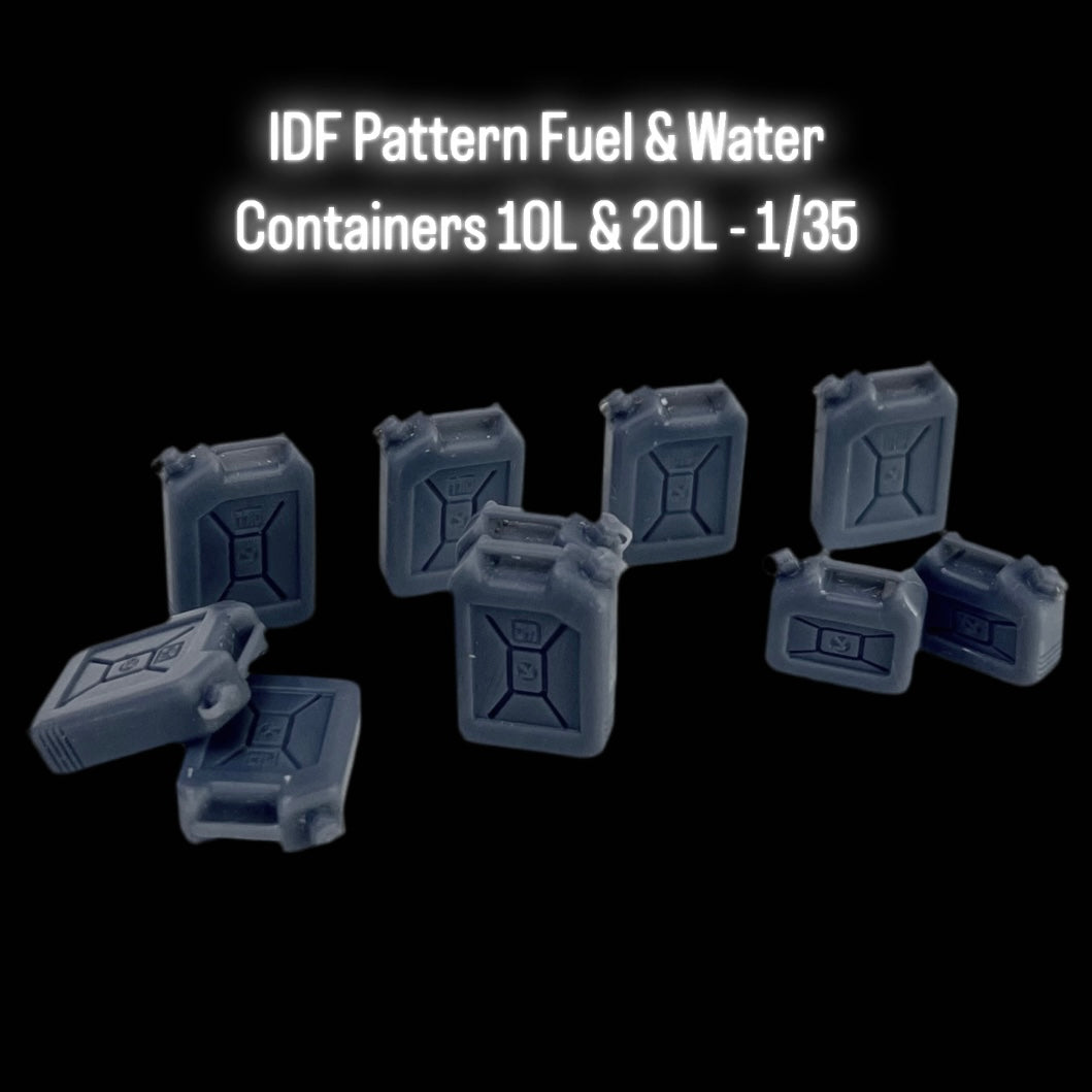 IDF Pattern Fuel & Water Containers 10L & 20L - 1/35