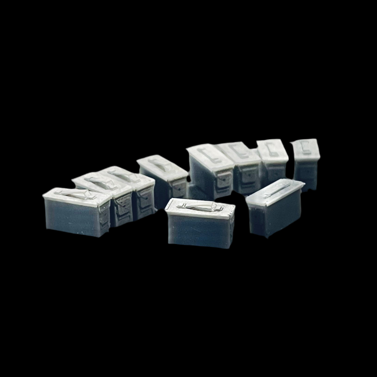 50 Cal Ammunition Boxes - 3 Designs -1/35