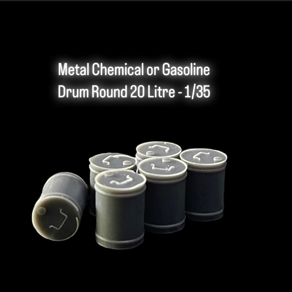 Metal Chemical or Gasoline Drum Round 20 Litre - 1/35