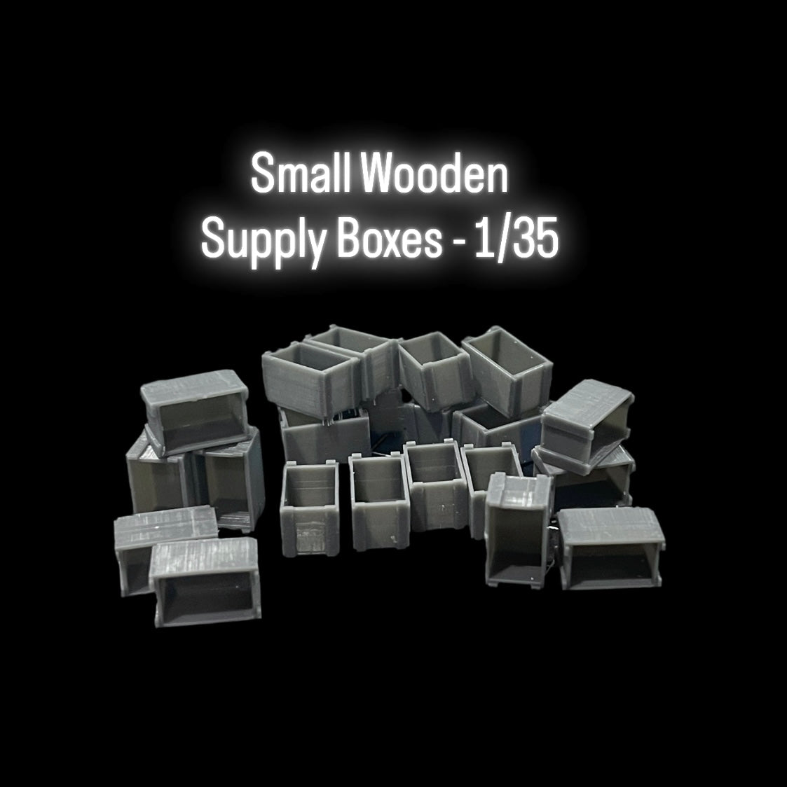 Small Wooden Supply Boxes - 1/35