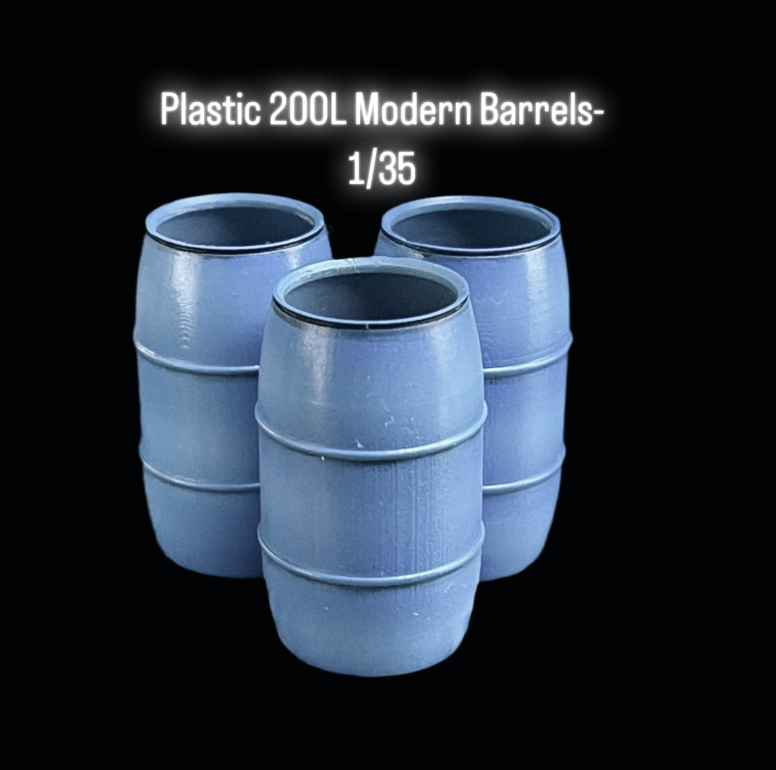 Plastic 200L Modern Barrels- 1/35