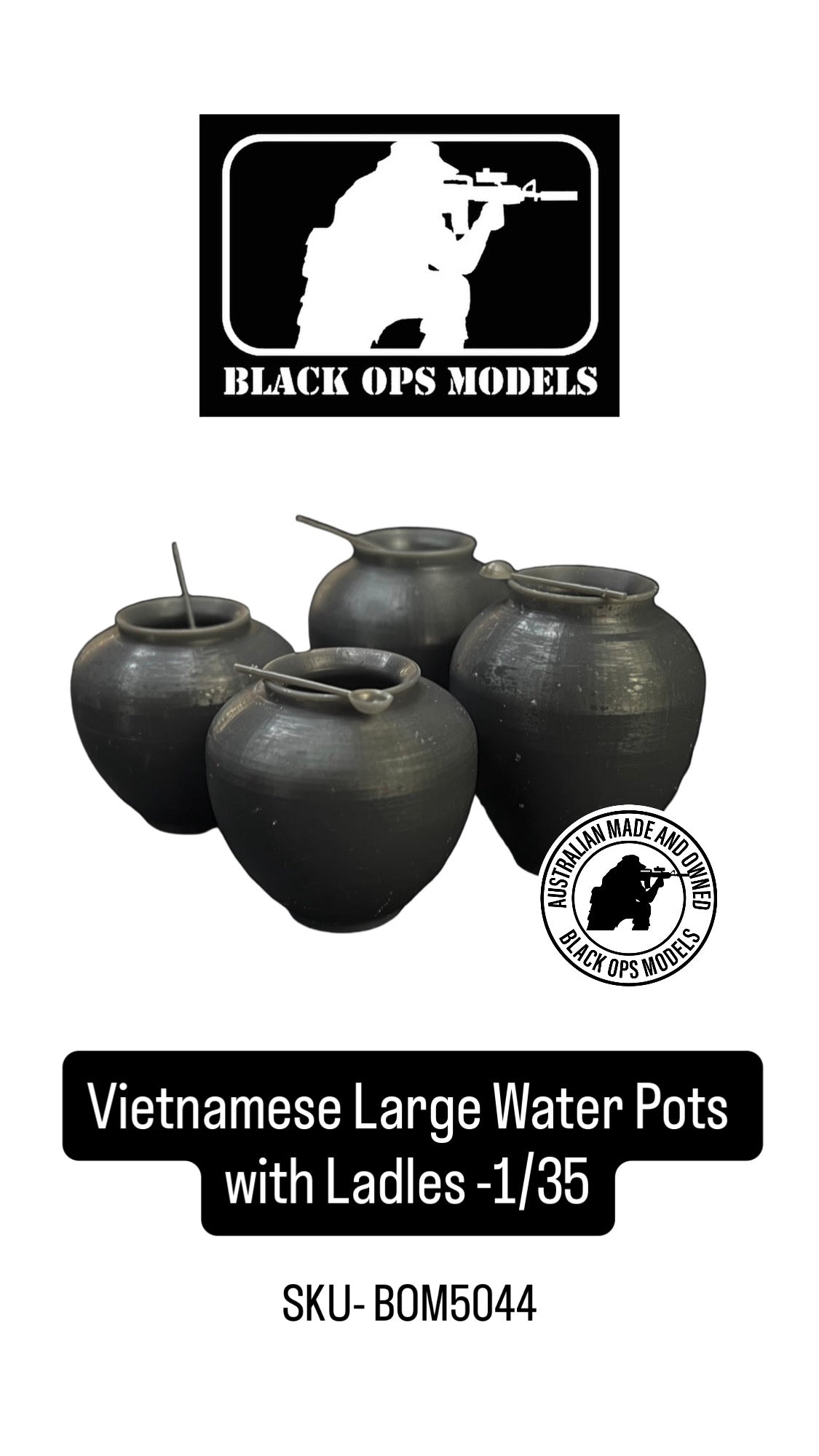 Vietnamese Large Water Pots with Ladles -1/35