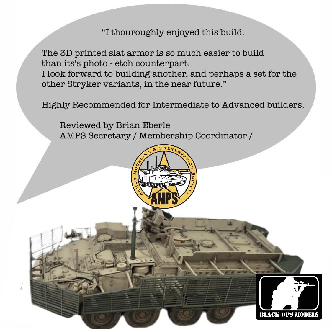 Stryker M1126 ICV Full Bar Armor Kit Conversion Kit 1/35 for AFV Club kit - Part AF35126