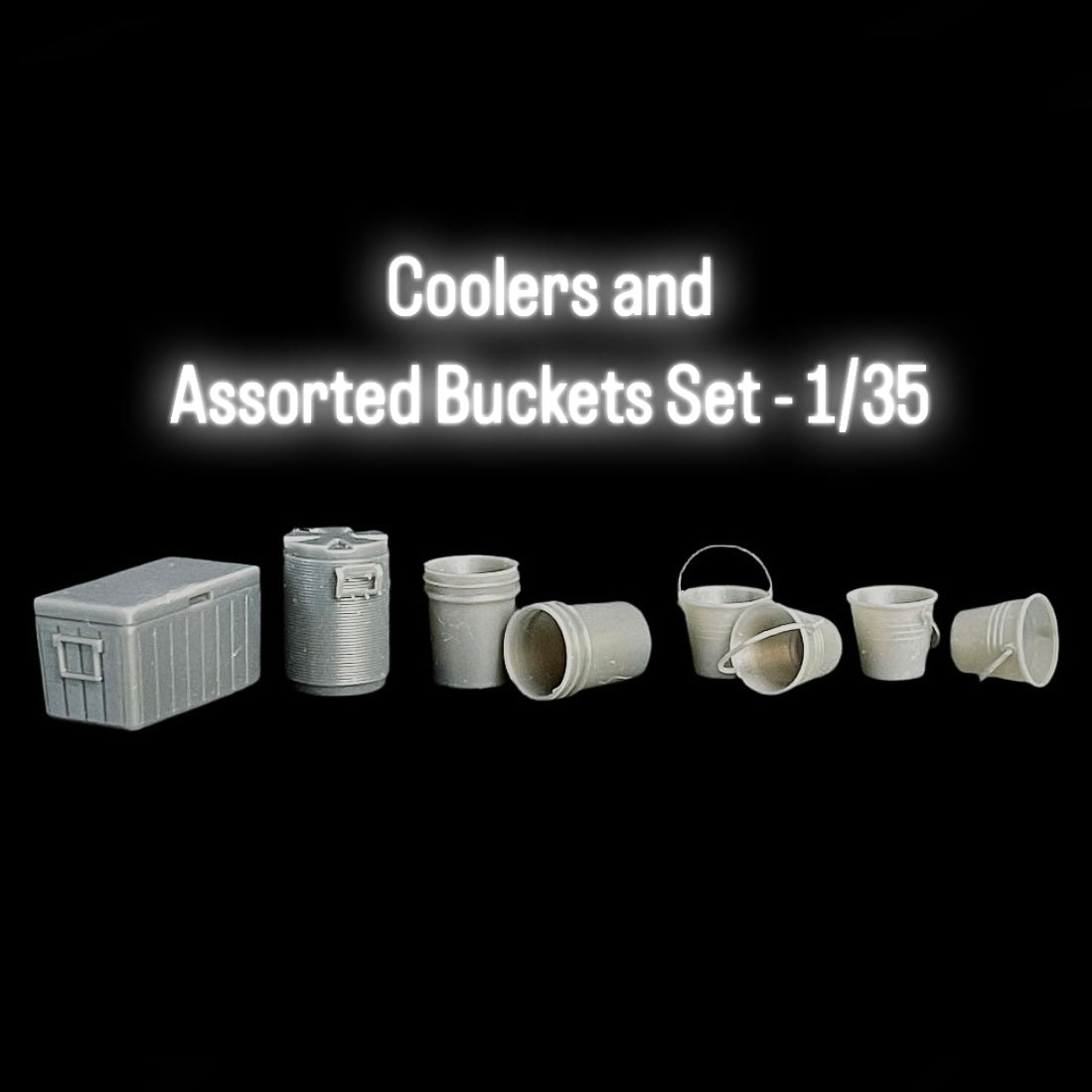 Coolers and Assorted Buckets Set - 1/35