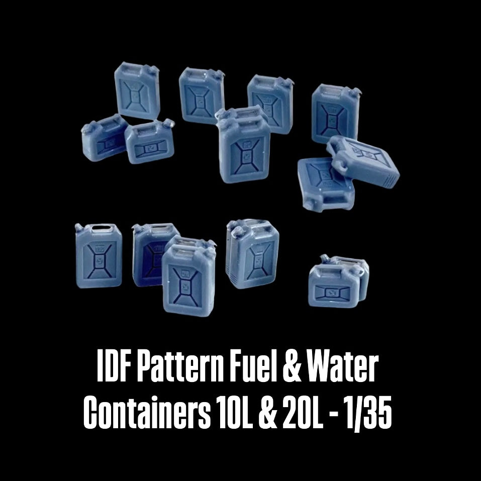 IDF Pattern Fuel & Water Containers 10L & 20L - 1/35 – Black Ops