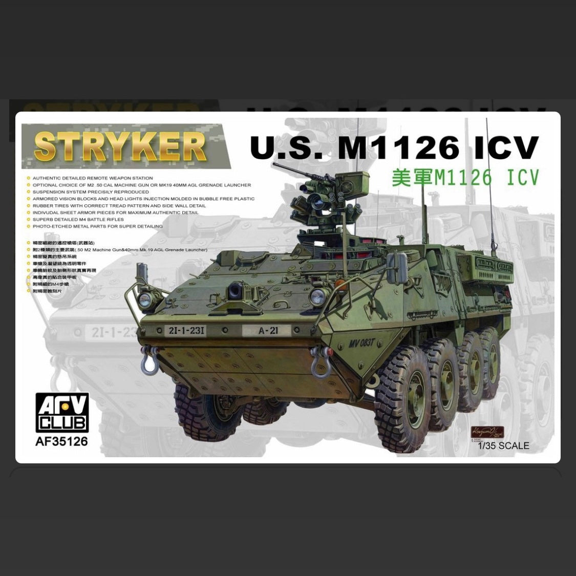 Stryker ICV Wheel and Tyre Detailed Set - 1/35