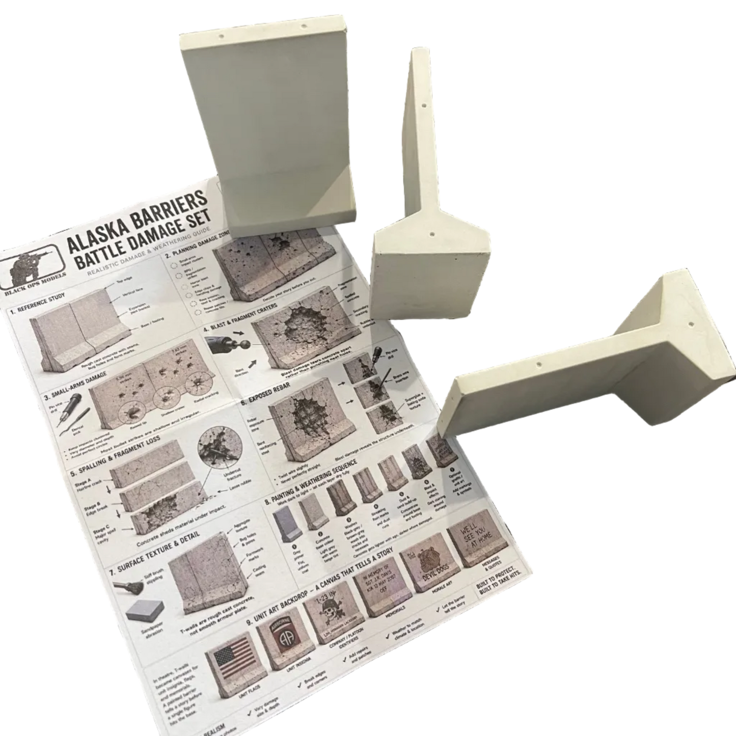 Alaska Barriers Battle Damage Set - 1/48