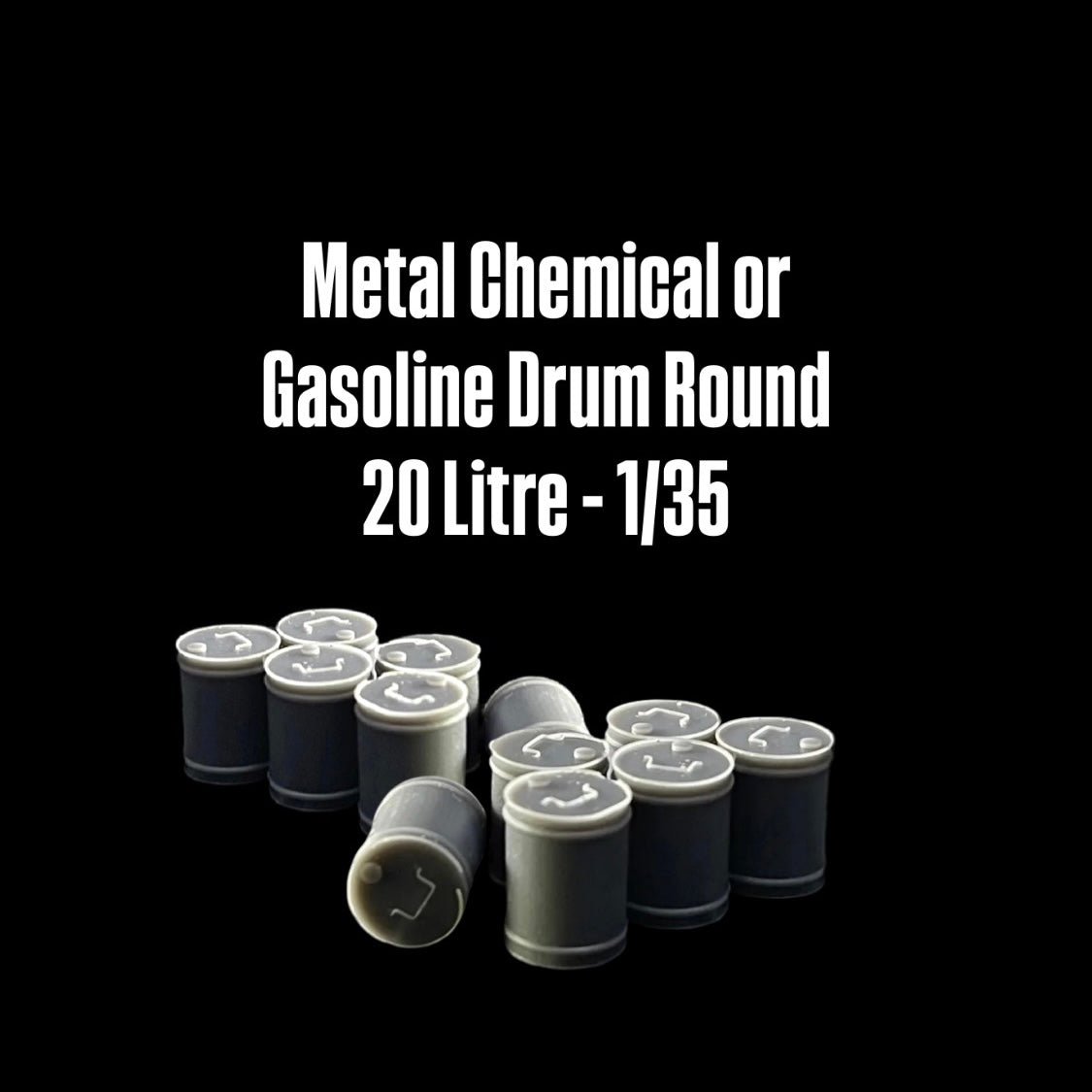 Metal Chemical or Gasoline Drum Round 20 Litre - 1/35