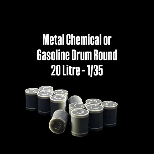 Metal Chemical or Gasoline Drum Round 20 Litre - 1/35