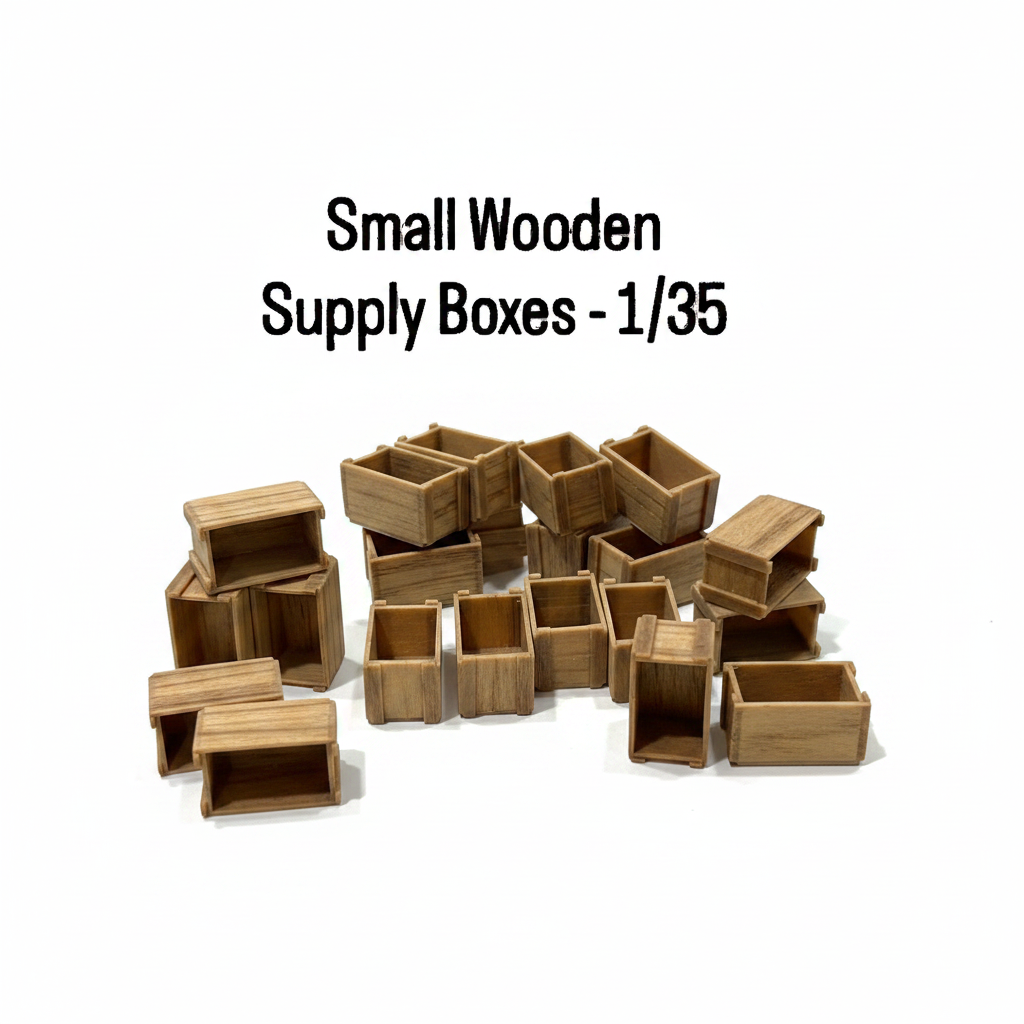 Small Wooden Supply Boxes - 1/35