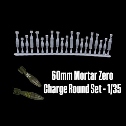 60mm Mortar Zero Charge Round Set - 1/35