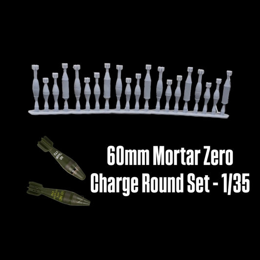 60mm Mortar Zero Charge Round Set - 1/35