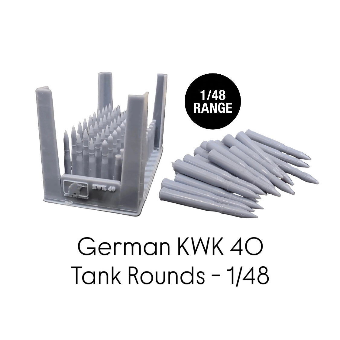 German 7.5cm KwK 40 Ammunition Set - 1/48