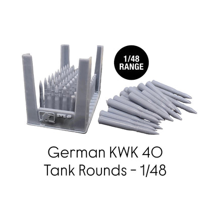 German 7.5cm KwK 40 Ammunition Set - 1/48