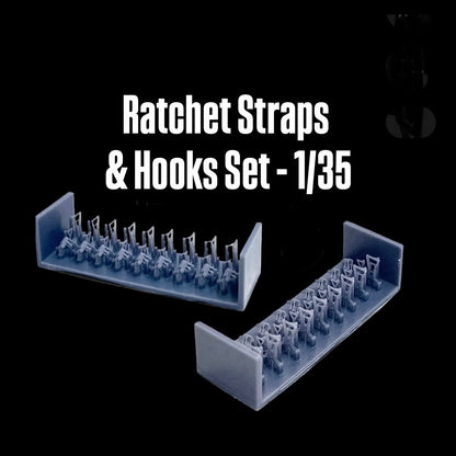 Ratchet Straps and Hooks Set - 1/35