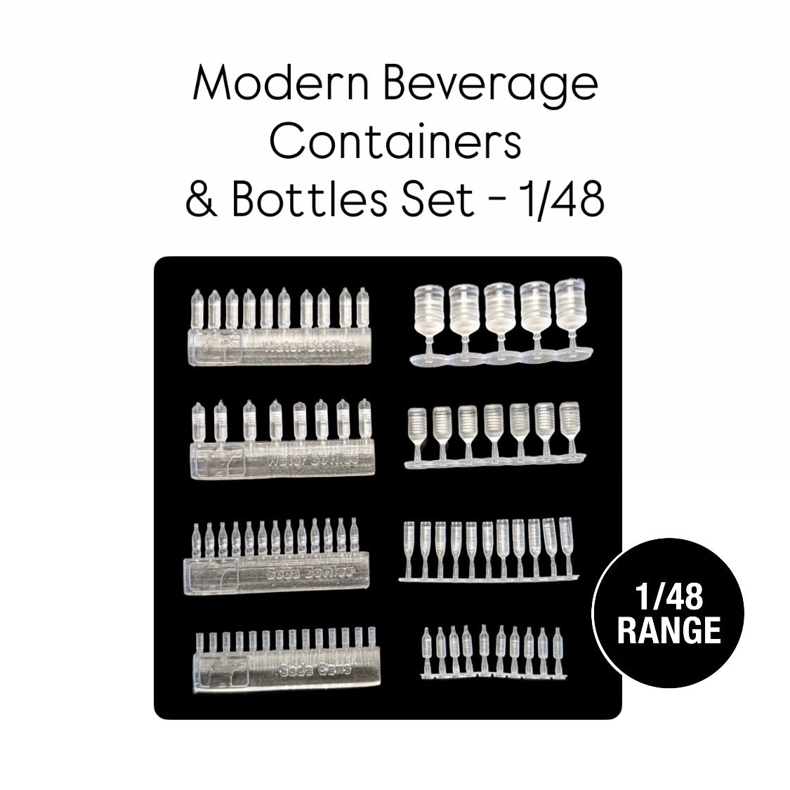 Modern Beverage Containers & Bottles Set - 1/48