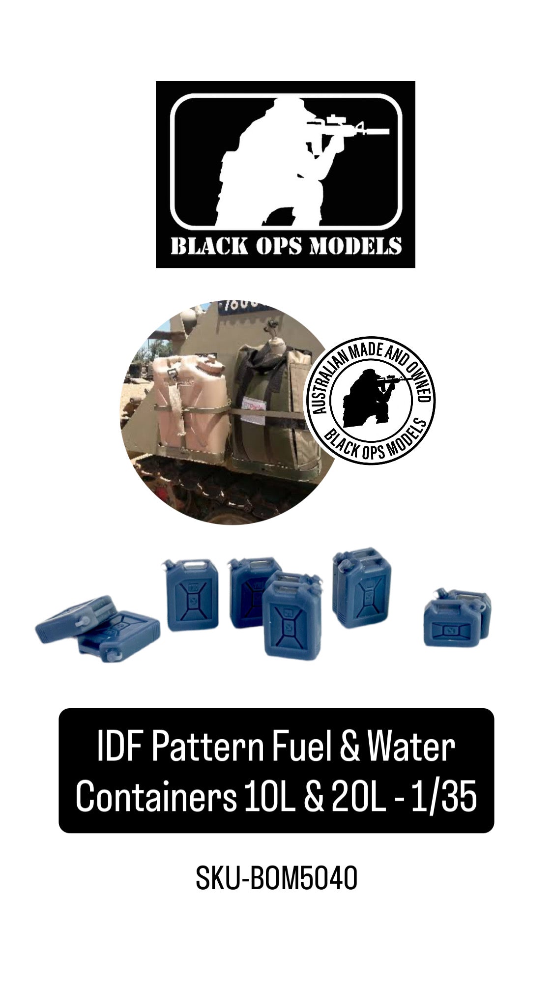 IDF Pattern Fuel & Water Containers 10L & 20L - 1/35