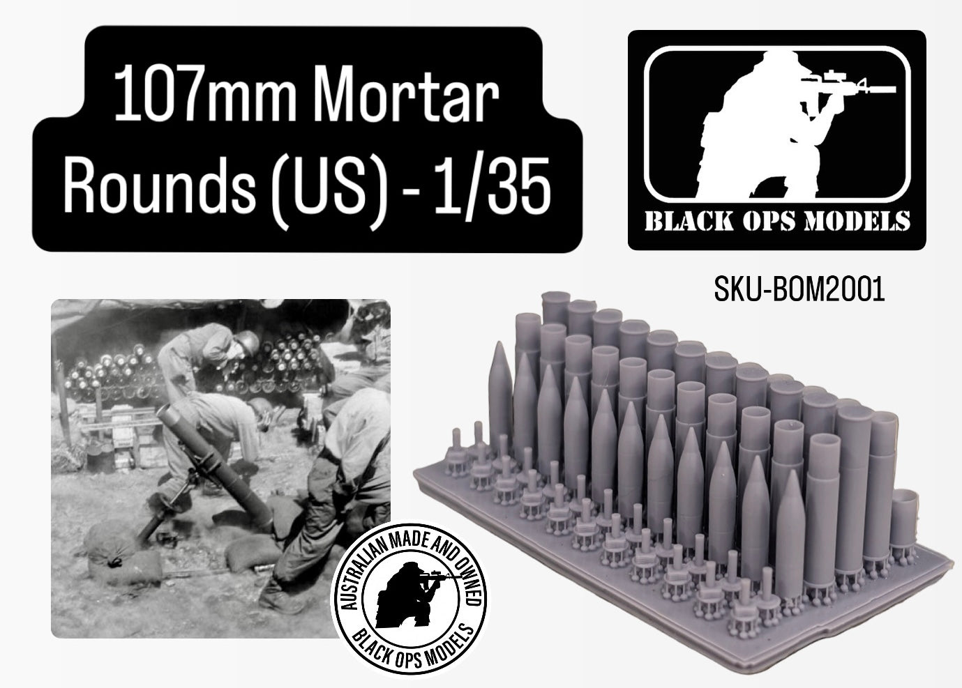 107mm Mortar Rounds (US) - 1/35