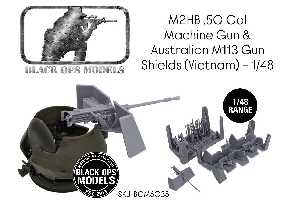M2HB .50 Cal Machine Gun & Australian M113 Gun Shields (Vietnam) – 1/48