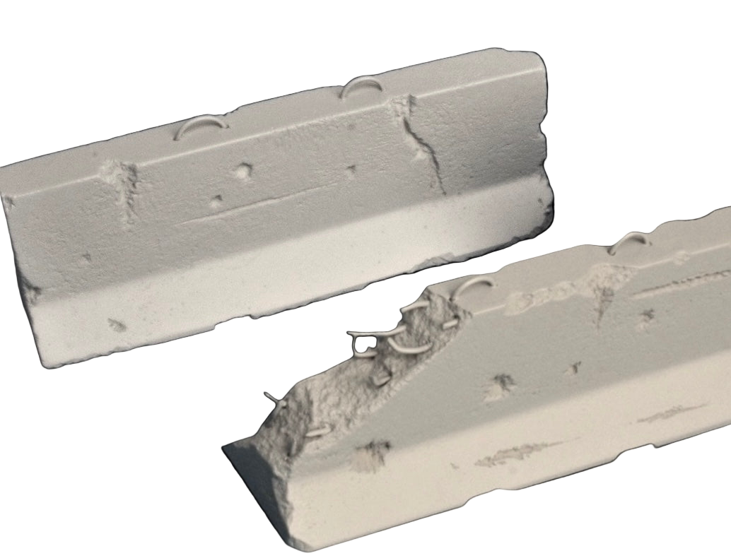 Jersey Barrier - Heavy and Light Damage Set - 1/35