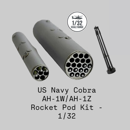 US Navy Cobra AH-1W / AH-1Z Rocket Pod Kit - 1/32