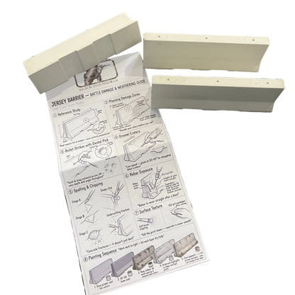 Jersey Barrier Battle Damage Set - 1/35
