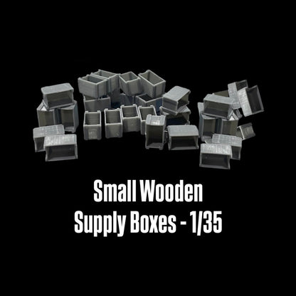 Small Wooden Supply Boxes - 1/35