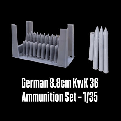 German 8.8cm KwK 36 Ammunition Set – 1/35