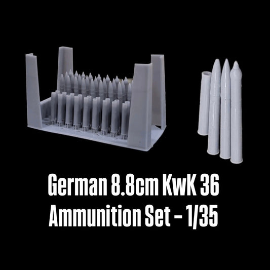 German 8.8cm KwK 36 Ammunition Set – 1/35