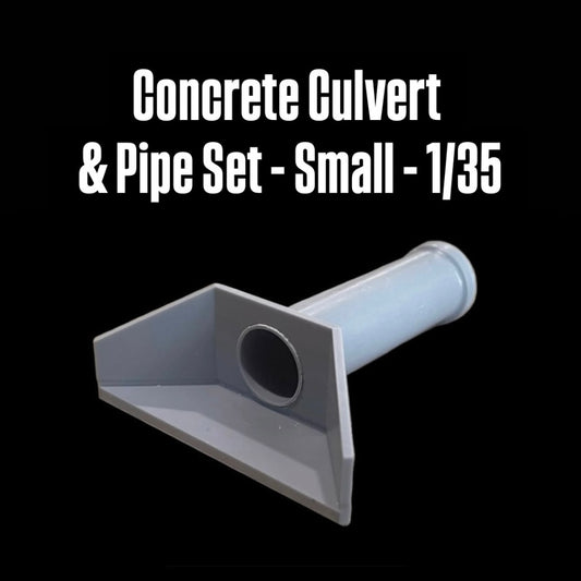 Concrete Culvert & Pipe Set - Small - 1/35