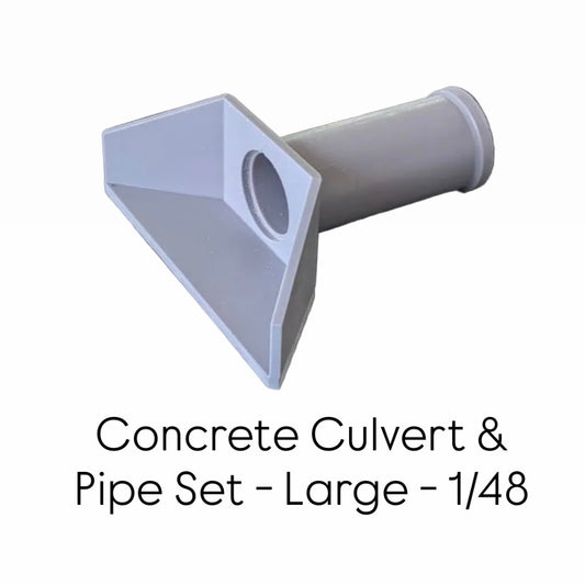 Concrete Culvert & Pipe Set - Large - 1/48