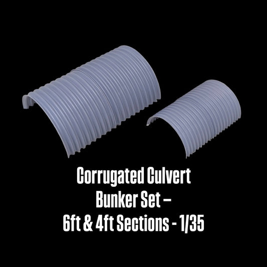 Corrugated Culvert Bunker Set — 6ft & 4ft Sections - 1/35