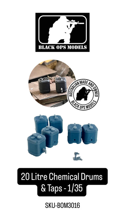 20 Litre Chemical Drums and Taps - 1/35