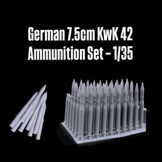 German 7.5cm KwK 42 Ammunition Set – 1/35
