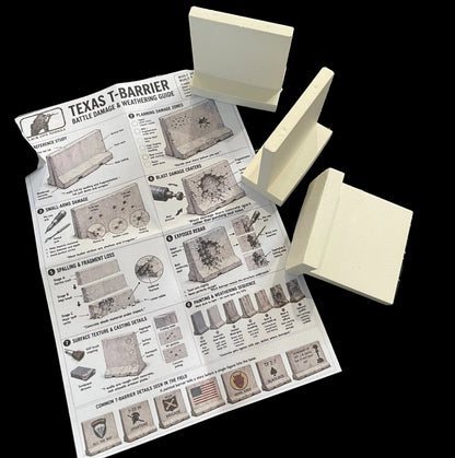 Texas T Barriers Battle Damage Set -1/48