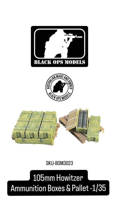 105mm Howitzer Ammunition Boxes and Pallet - 1/35