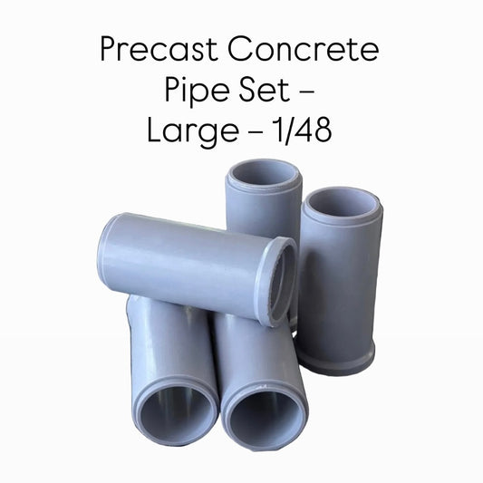 Precast Concrete Pipe Set – Large – 1/48