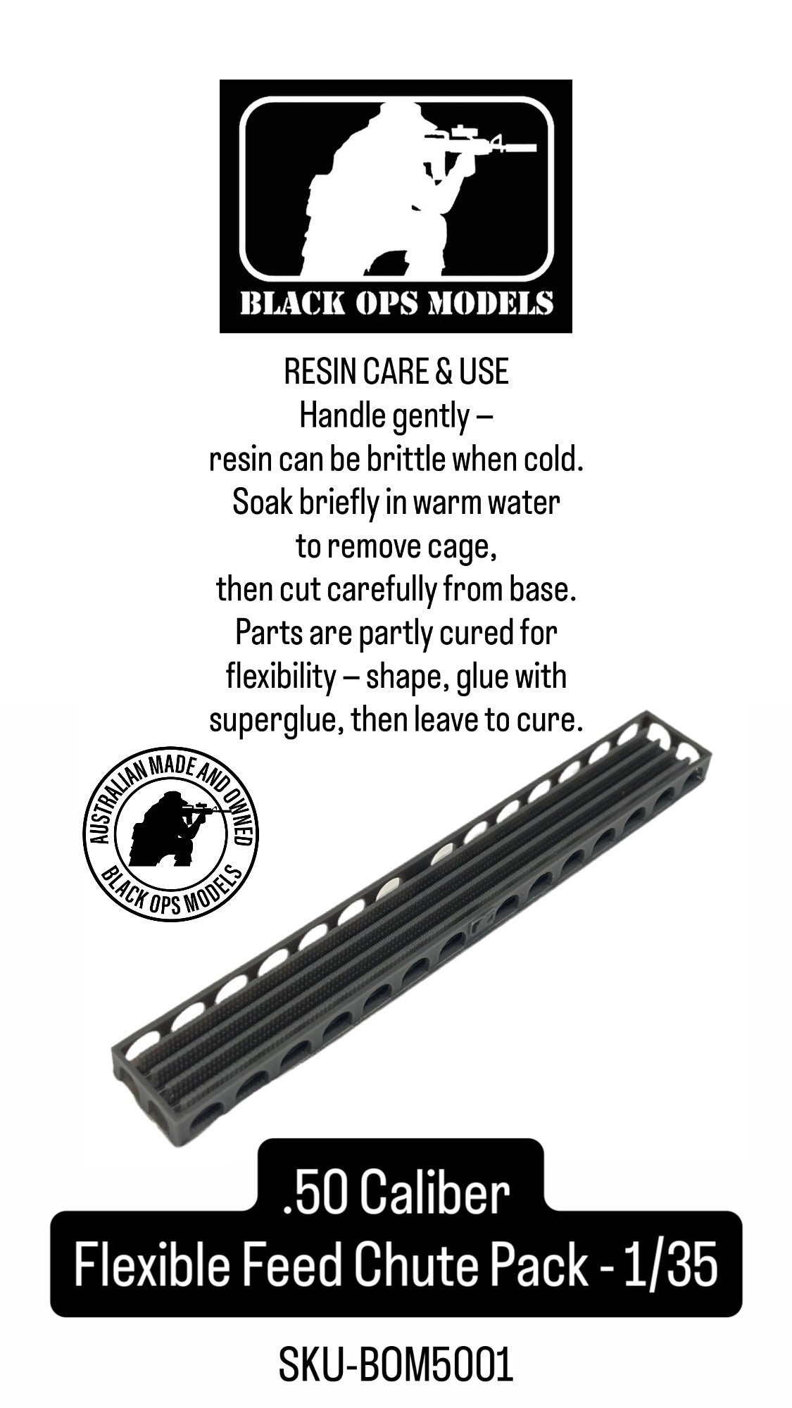 50 Caliber Flexible Feed Chute Pack - 1/35 – Black Ops Models