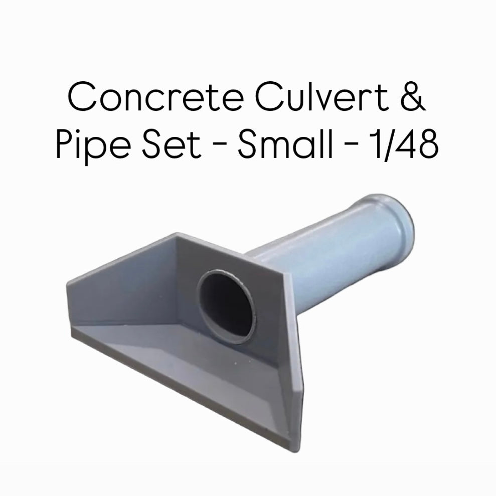 Concrete Culvert & Pipe Set - Small - 1/48