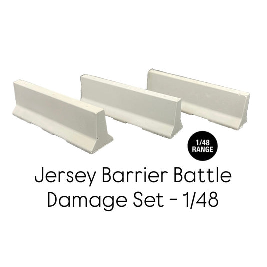 Jersey Barrier Battle Damage Set - 1/48
