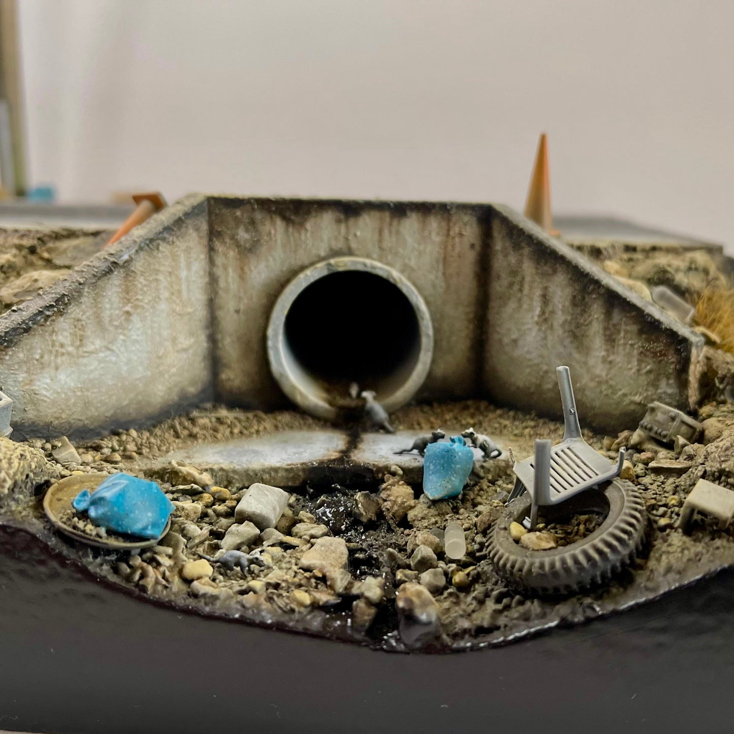 Concrete Culvert & Pipe Set - Small - 1/35