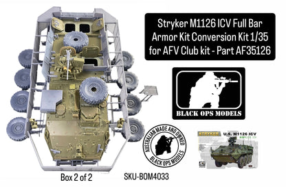 Stryker M1126 ICV Full Bar Armor Kit Conversion Kit 1/35 for AFV Club kit - Part AF35126
