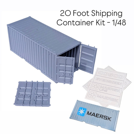 20 Foot Shipping Container Kit - 1/48