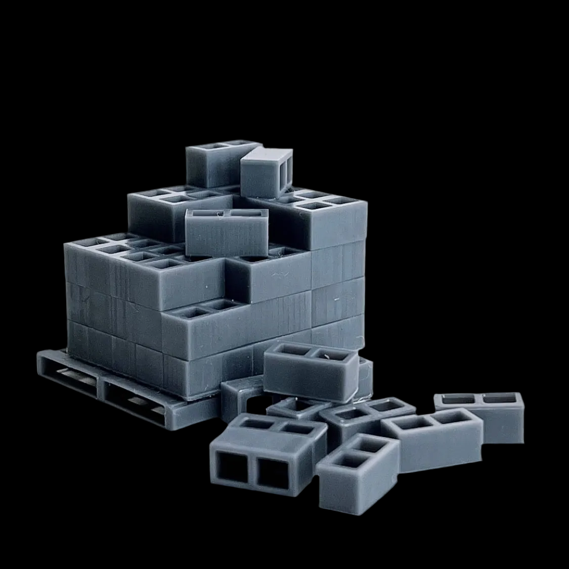 Cinder / Concrete Blocks Stack and Pallet - 1/35