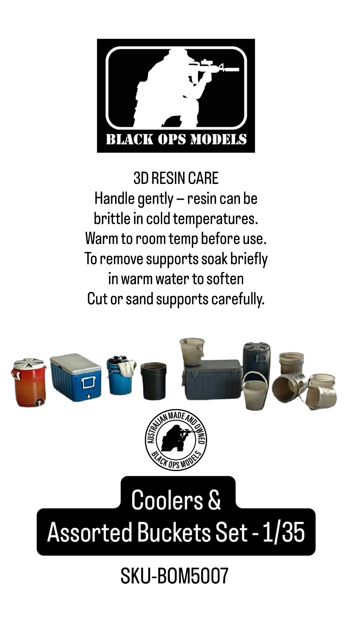 Coolers and Assorted Buckets Set - 1/35