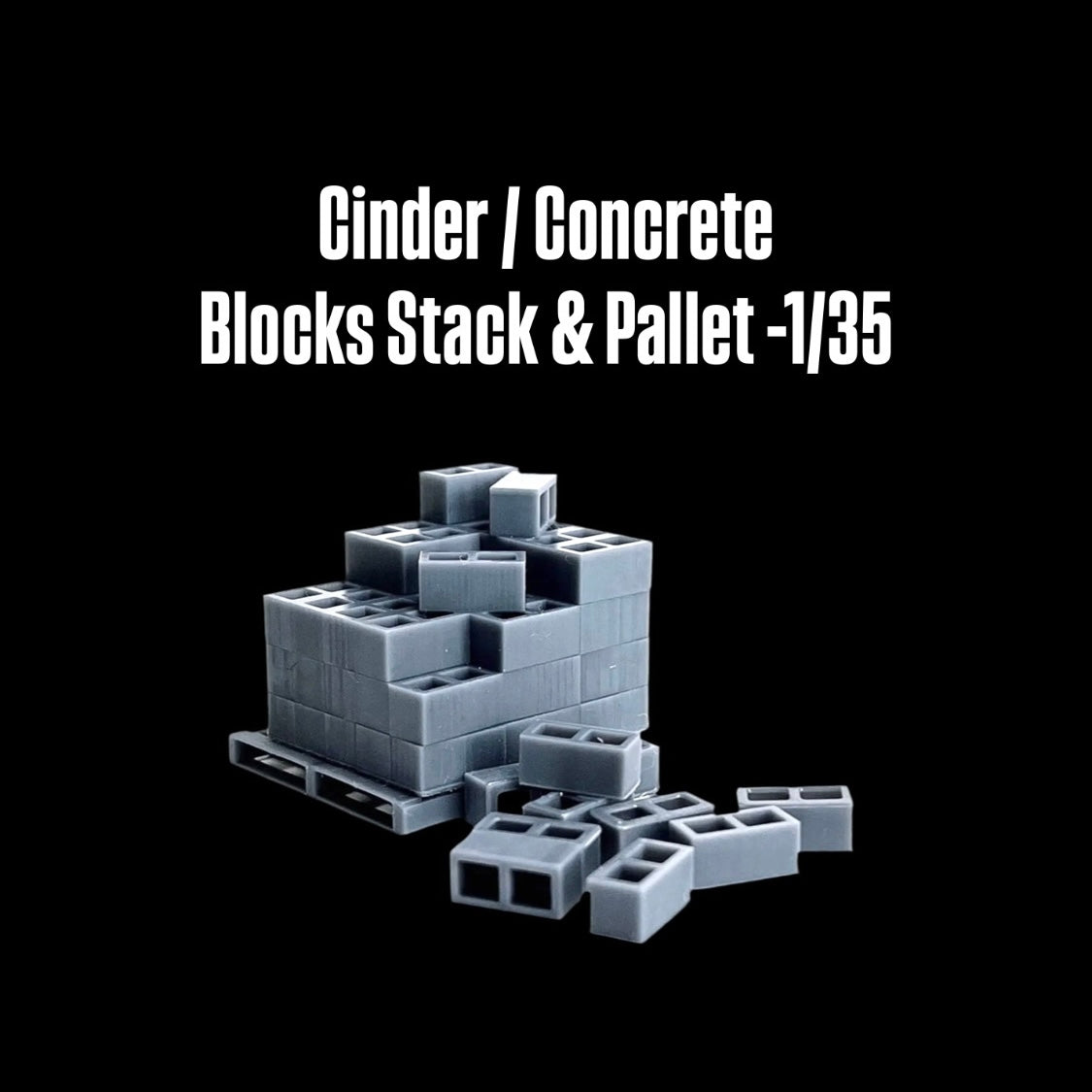 Cinder / Concrete Blocks Stack and Pallet - 1/35