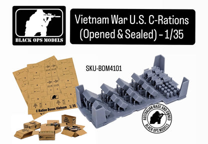 Vietnam War U.S. C-Rations (Opened & Sealed) – 1/35