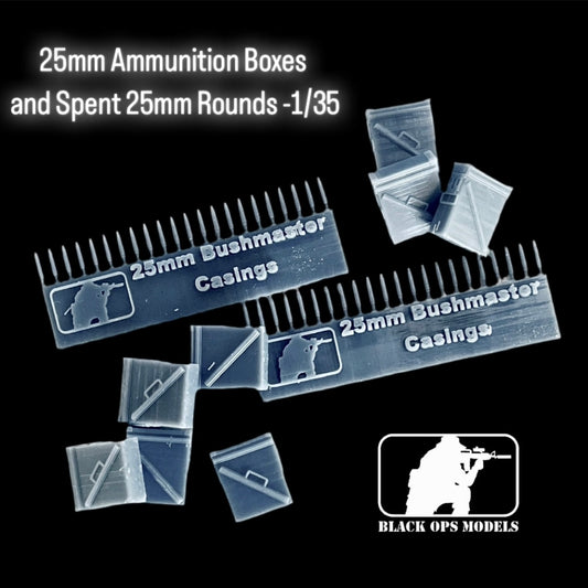 25mm Ammunition Boxes and Spent 25mm Rounds -1/35