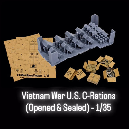 Vietnam War U.S. C-Rations (Opened & Sealed) – 1/35